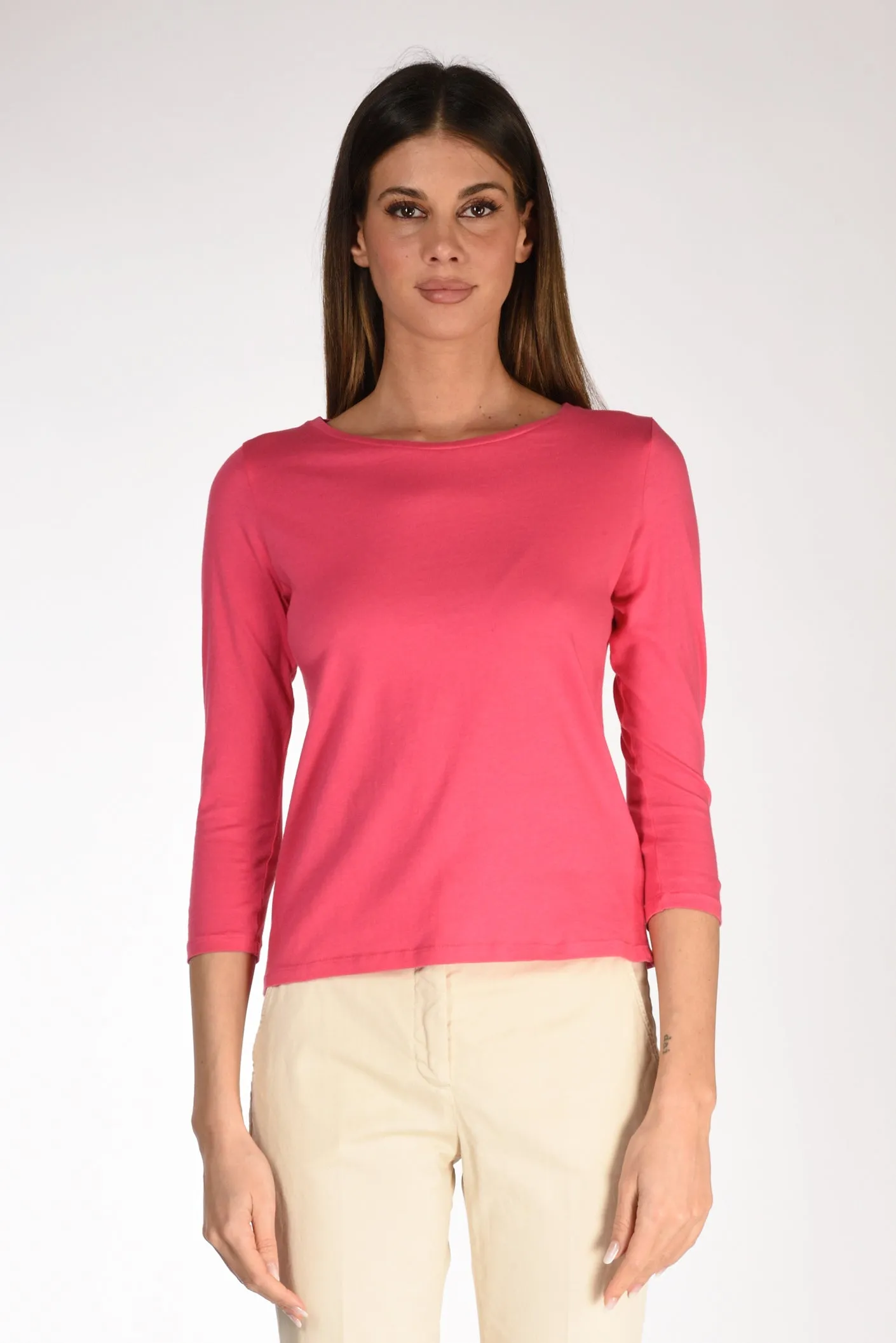 Majestic Filatures Paris Tshirt M. 3-4 Fuchsia Women