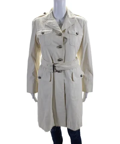 Marc Jacobs Women's Long Sleeve Button Down Basic Jacket in White