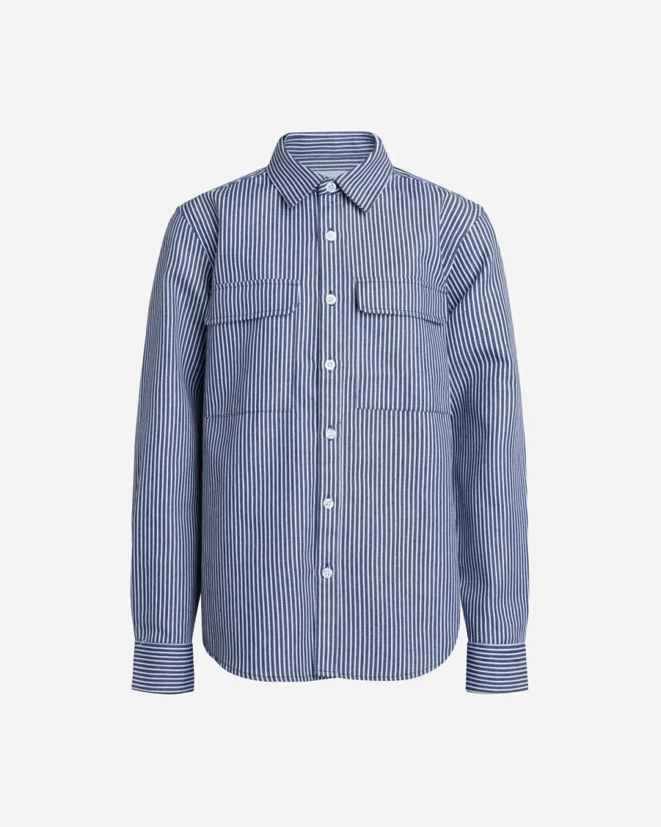 Marco LS Shirt  - Blue Stone