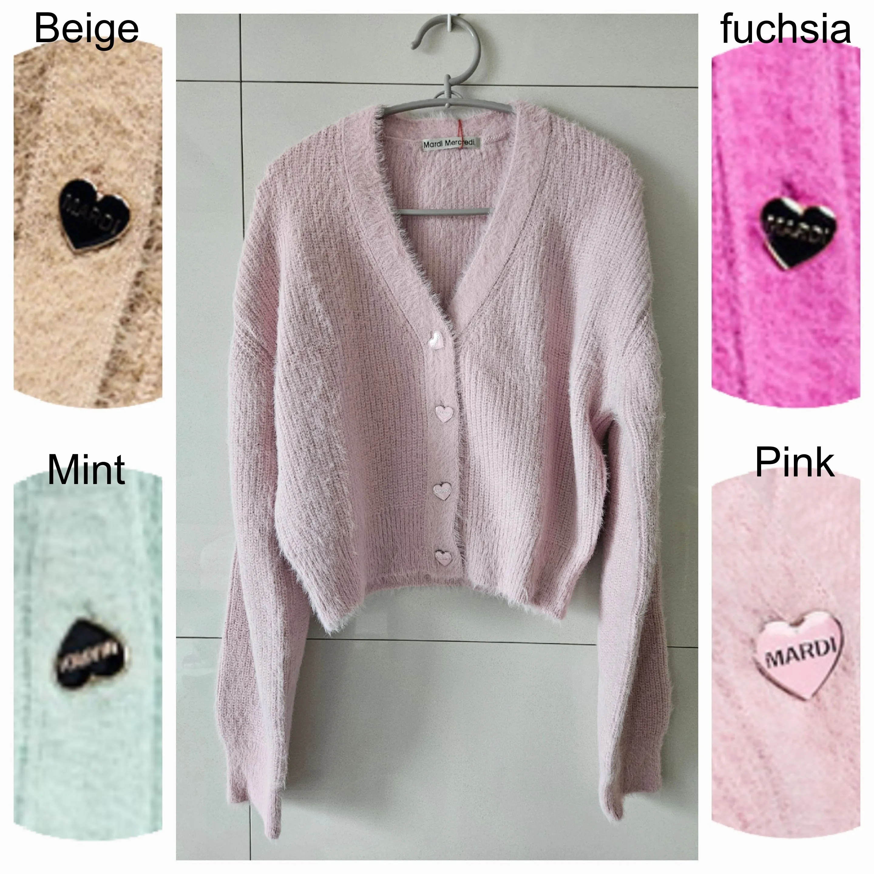 Mardi Mercredi Plain Cardigans | Casual Style for Heart