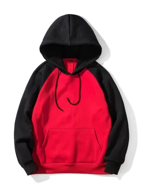 Men's Orange Polyester Hoodie with Hooded Neckline, Long Sleeves, Regular Fit Casual Sweatshirt