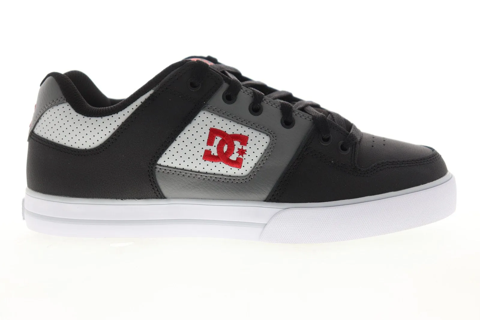 Mens Black Leather Skate Sneakers Shoes Pure 300660 by DC