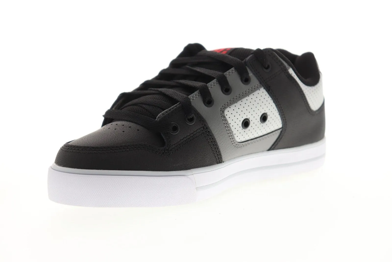 Mens Black Leather Skate Sneakers Shoes Pure 300660 by DC