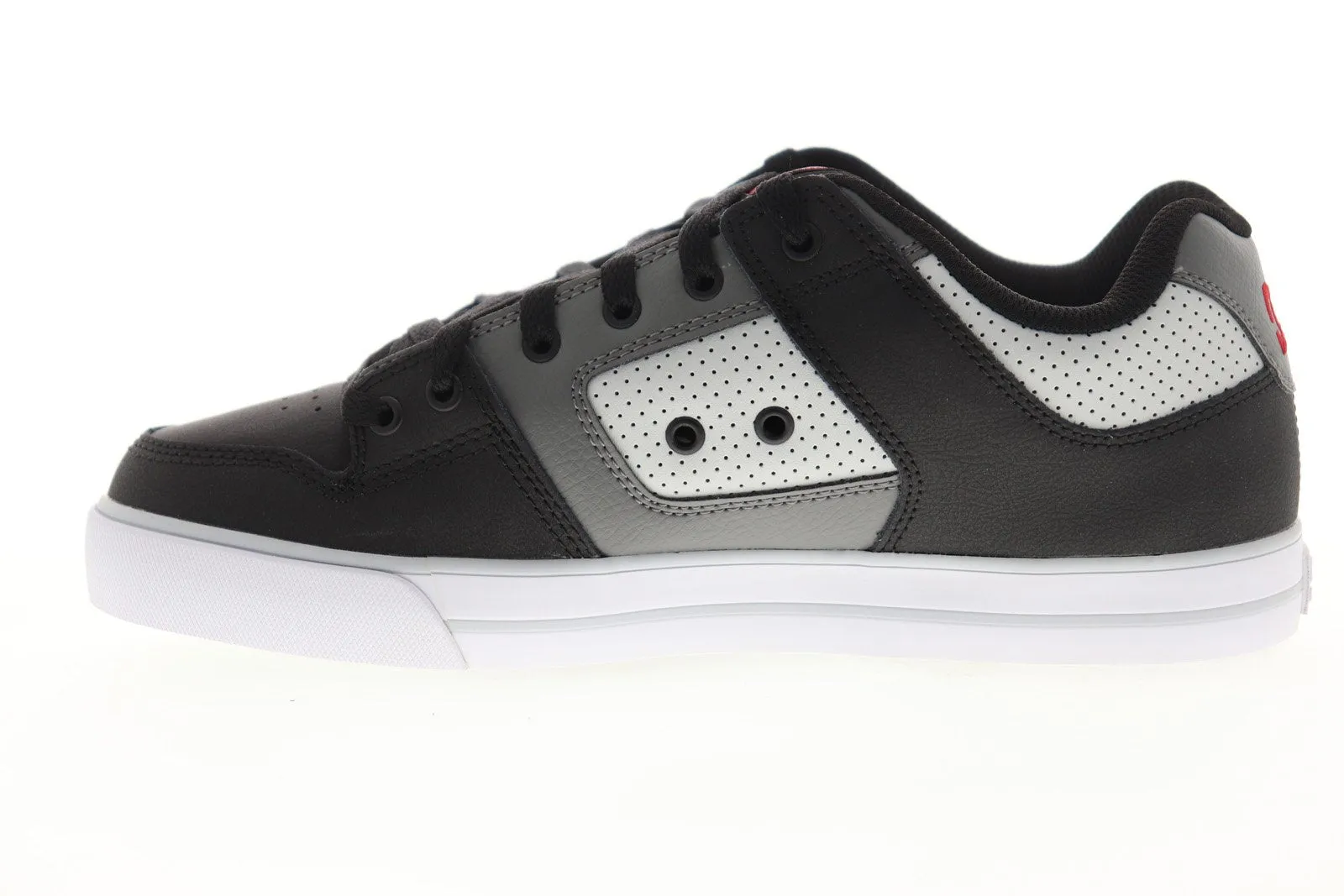 Mens Black Leather Skate Sneakers Shoes Pure 300660 by DC