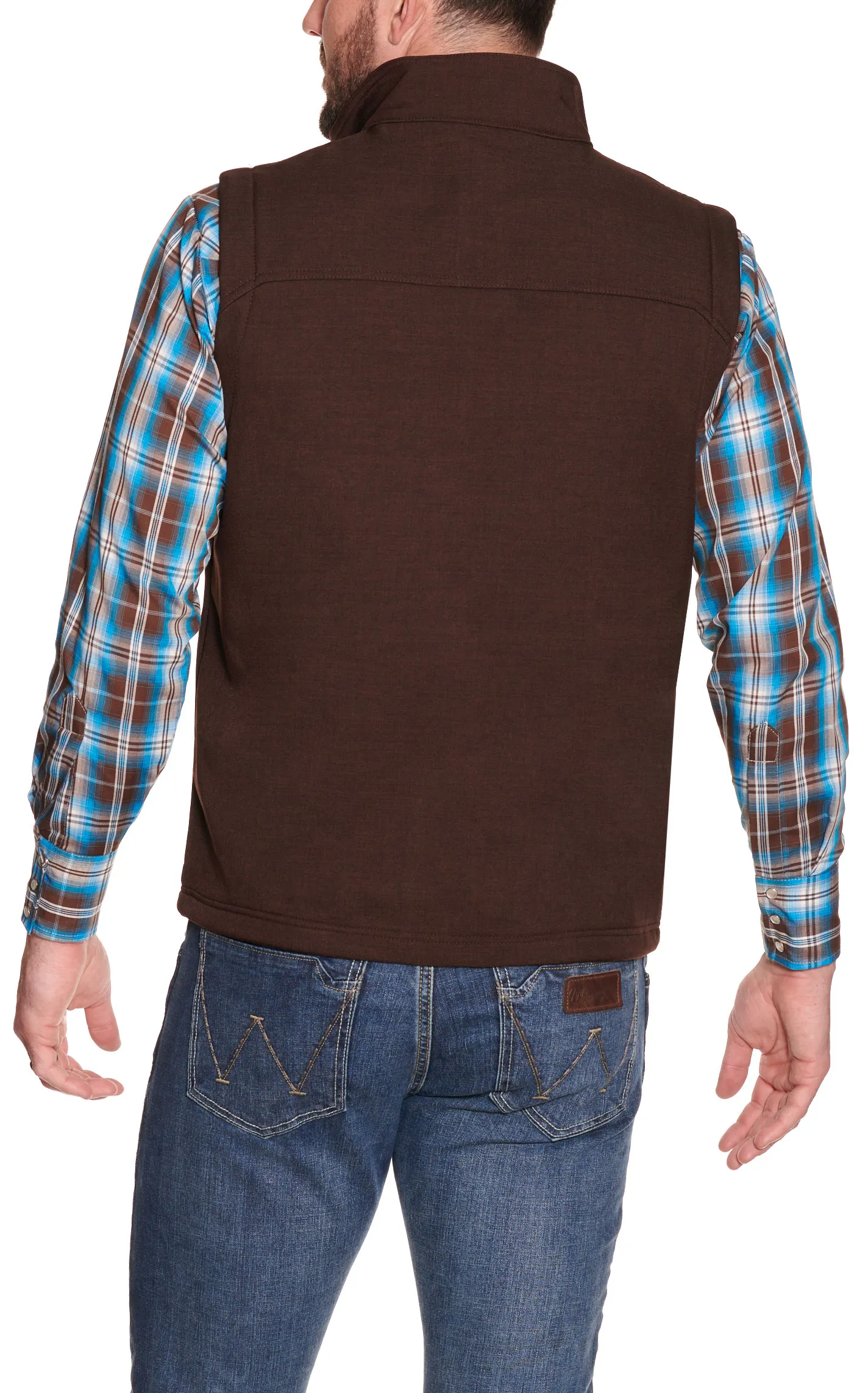 Men's Brown Bonded Vest by Rafter C