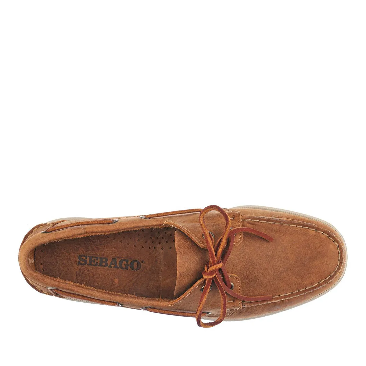 Brown Tan Leather Boat Mens Dockside Portland Sebago Shoes