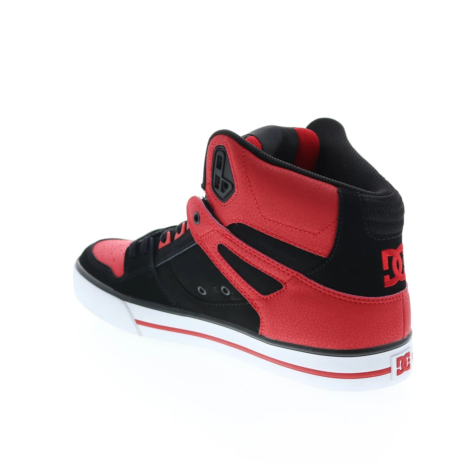 Men's Red High Top Skate Sneakers - DC Pure High Top WC FWB ADYS400043