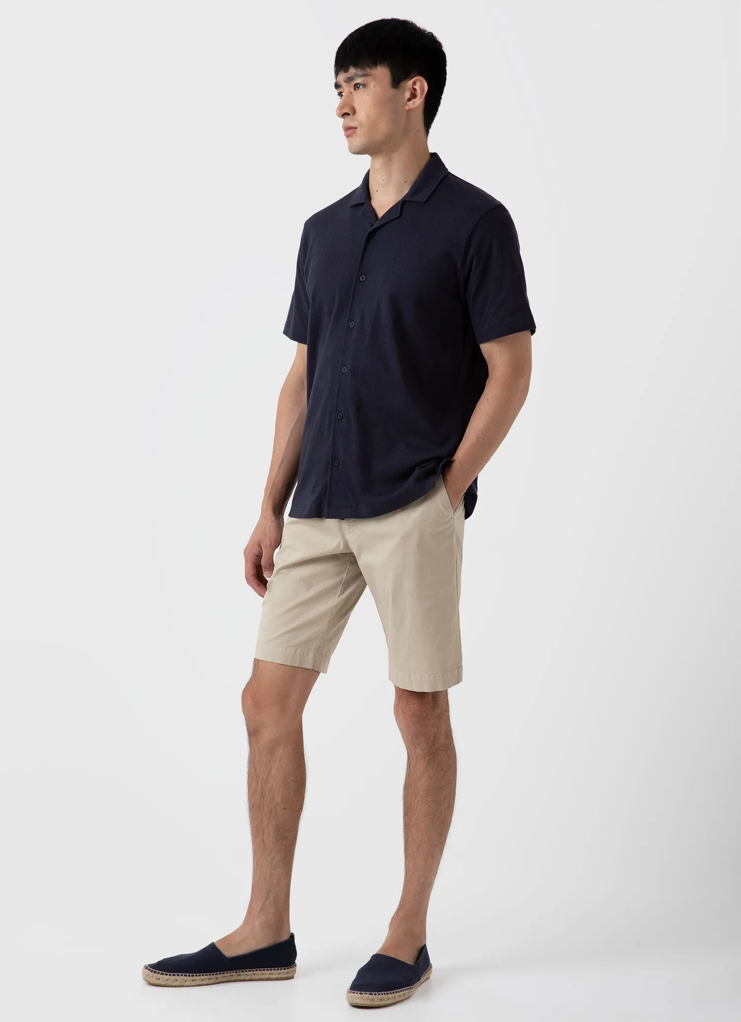 Men's Light Stone Stretch Cotton Twill Chino Shorts