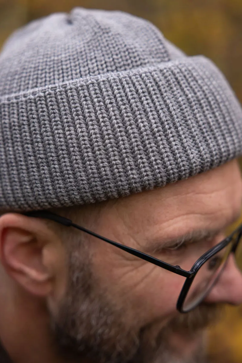 Merino Grey Bifold Watch Cap