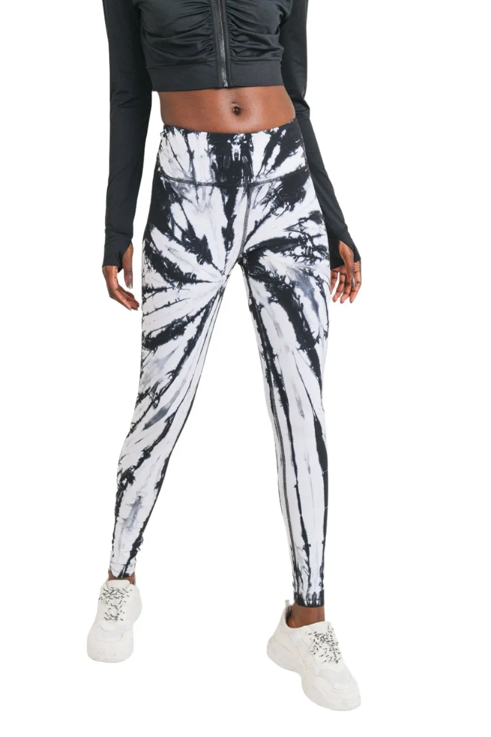 Mono B Tie-Dye High-Waist Leggings - Full Length