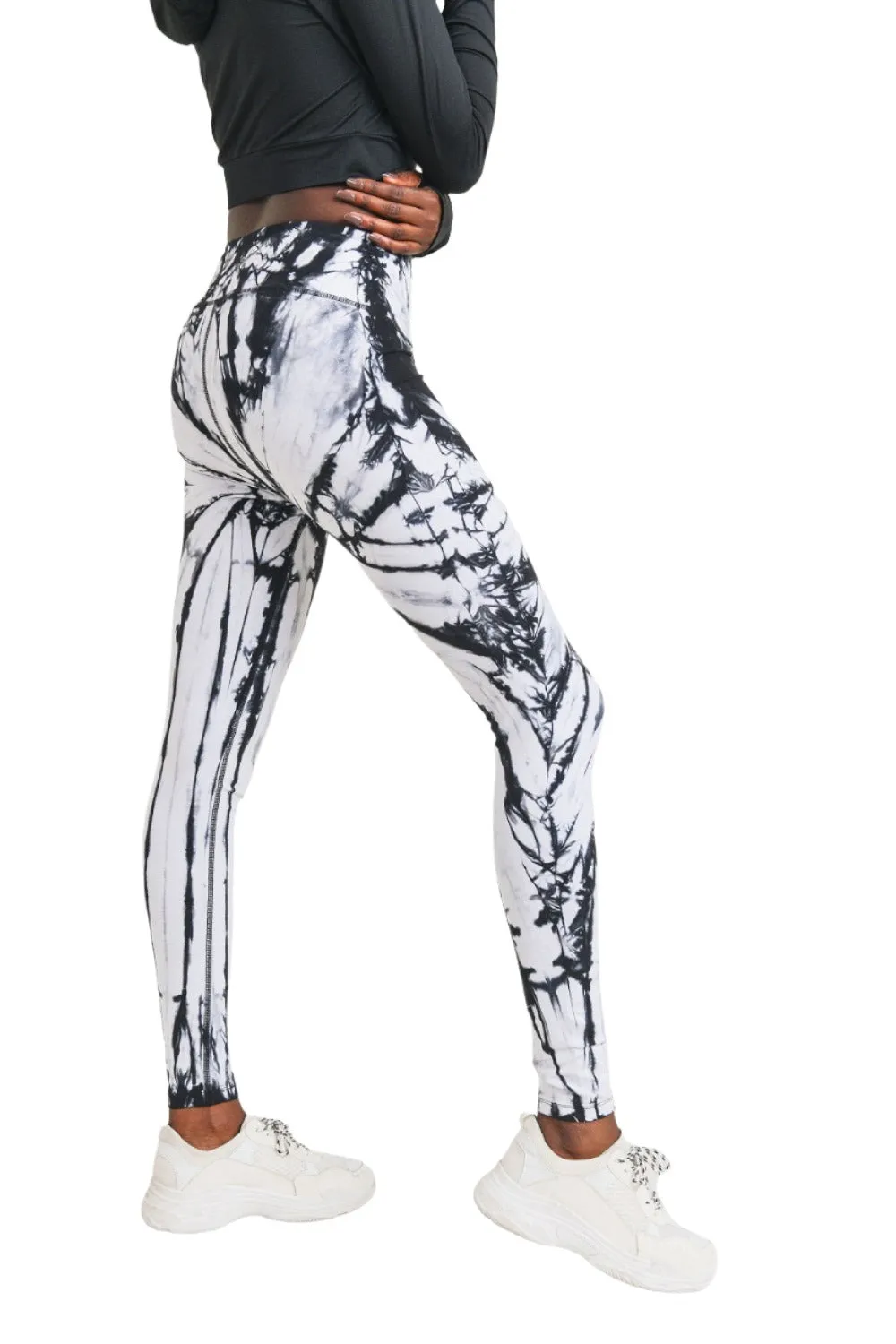 Mono B Tie-Dye High-Waist Leggings - Full Length