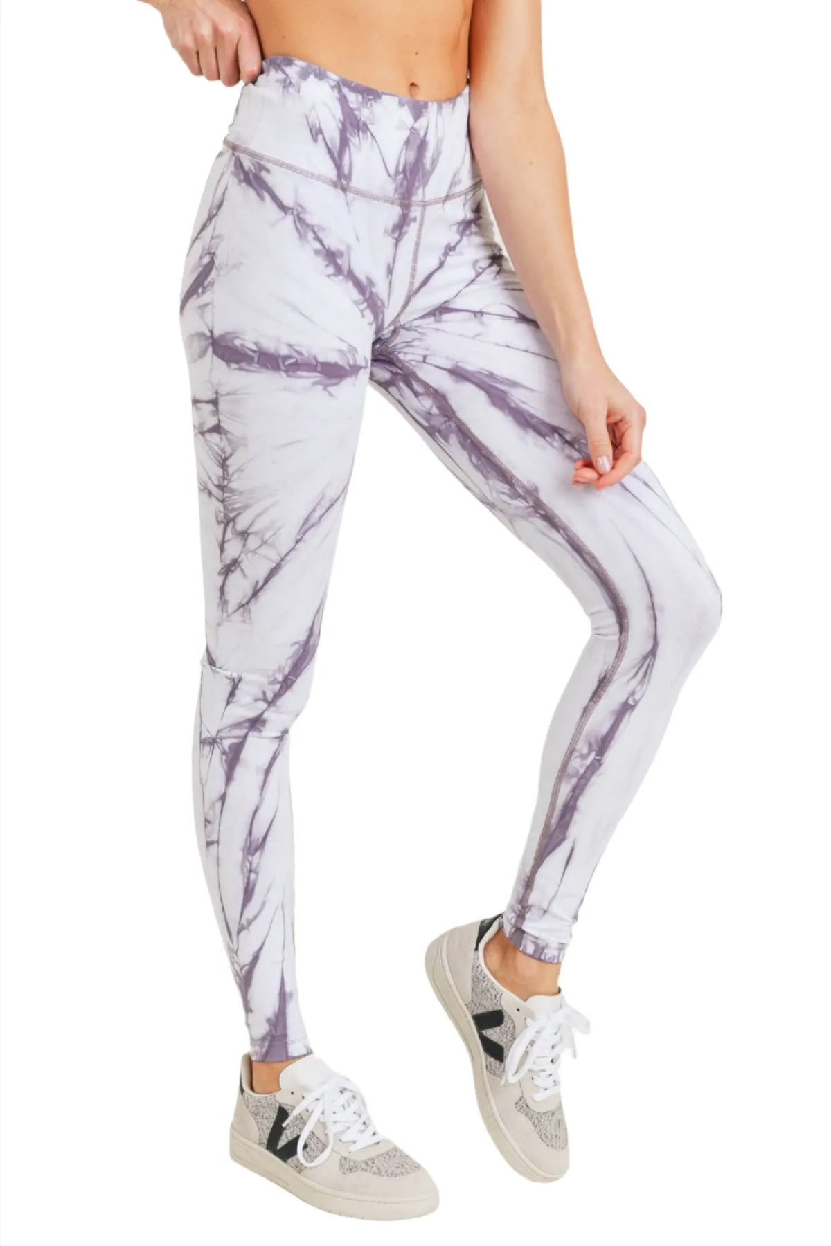 Mono B Tie-Dye High-Waist Leggings - Full Length