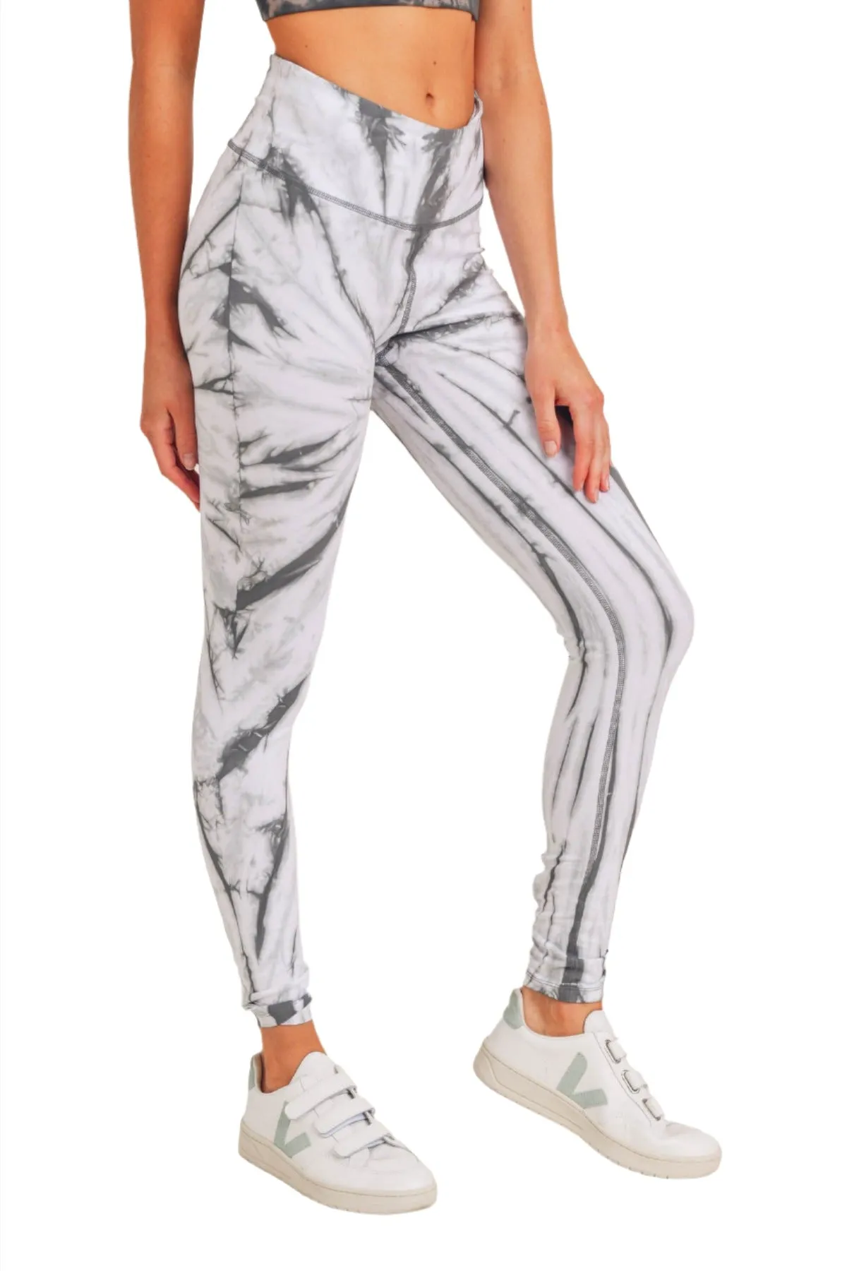 Mono B Tie-Dye High-Waist Leggings - Full Length