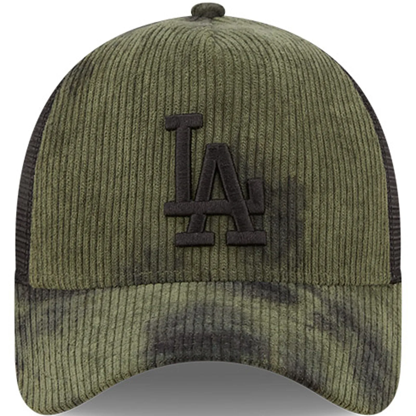 New Era Los Angeles Dodgers MLB Tie Dye Cord 9FORTY A-Frame Trucker Cap Green