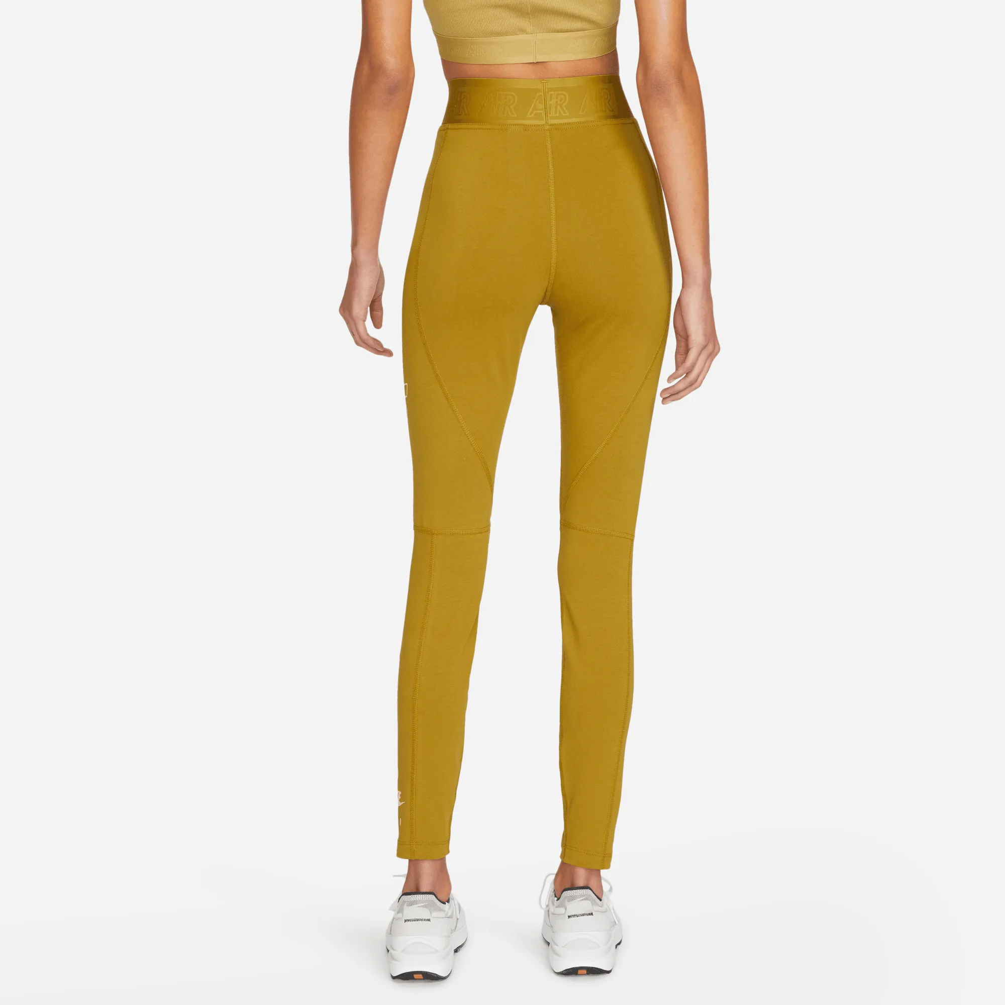 High-Waisted Yellow Graphic Leggings by Nike Air