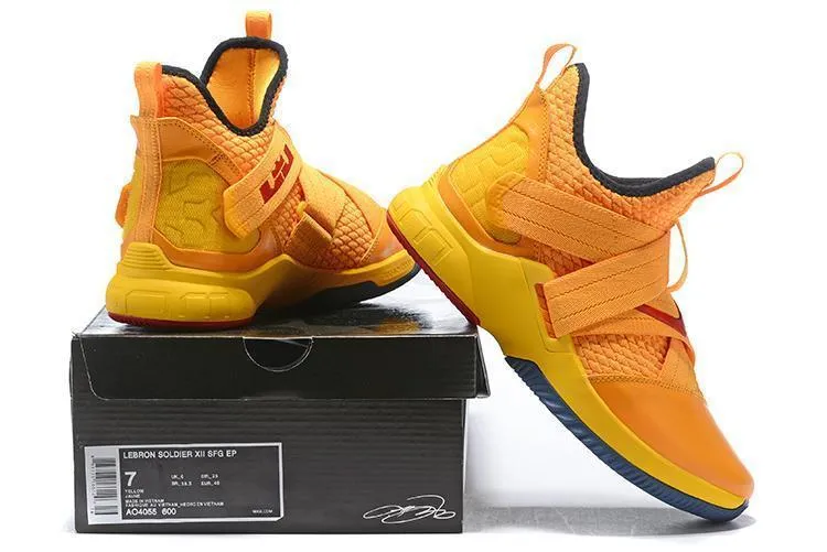 Nike Lebron Soldier XII 12 SFG EP Orange Yellow Men's Shoes