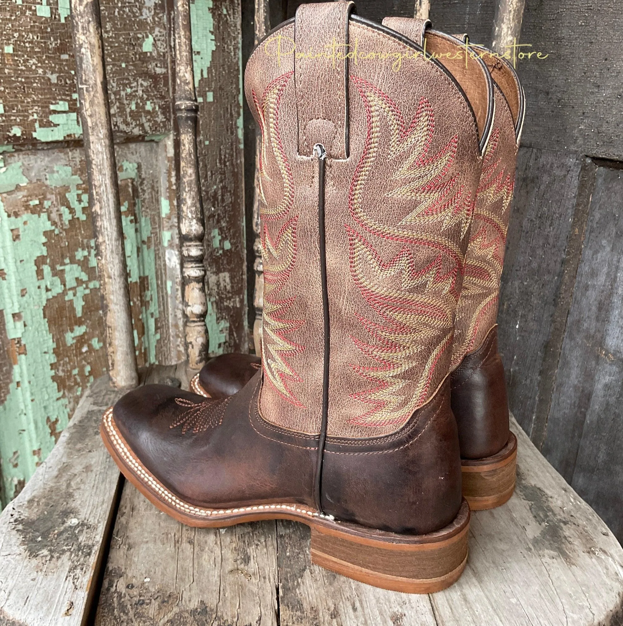 Nocona Women's Sierra Brown Square Toe Cowgirl Boots HR4501