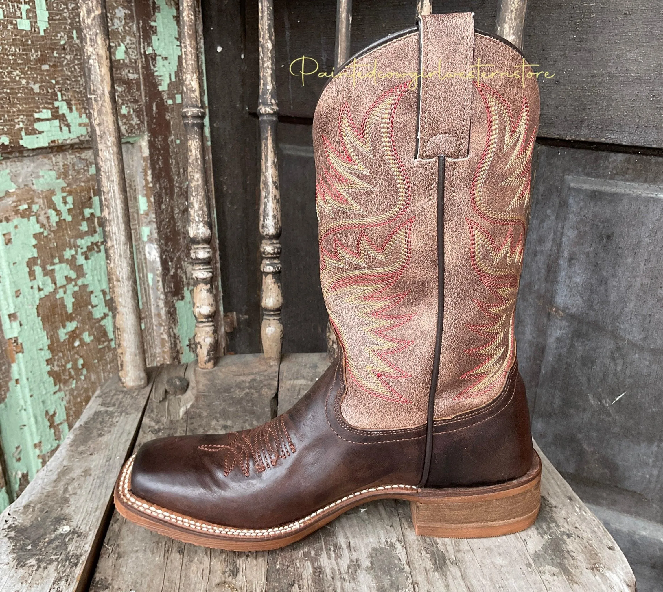 Nocona Women's Sierra Brown Square Toe Cowgirl Boots HR4501