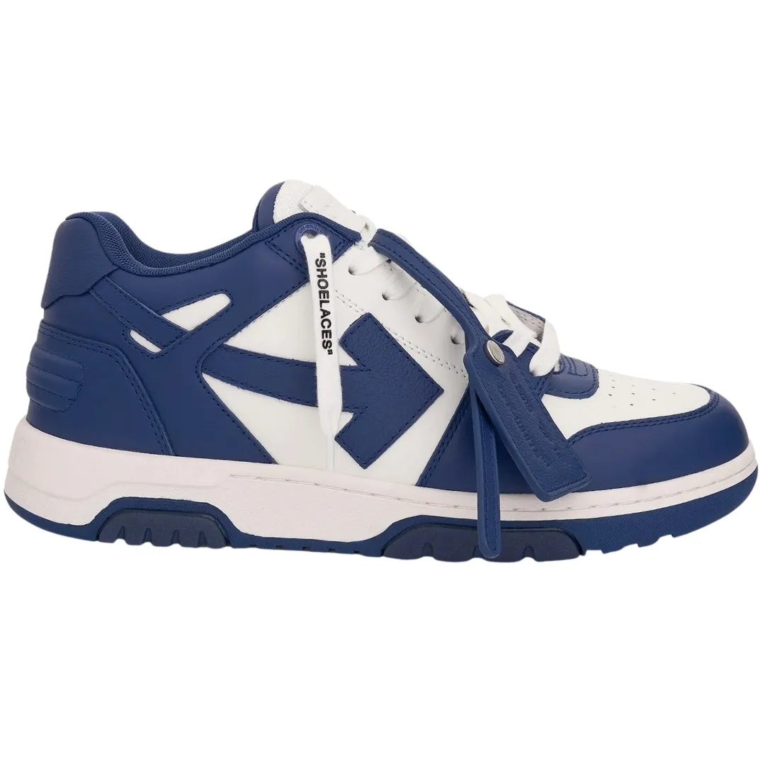 Dark Blue Off White Men's Sneakers - OMIA189F22LEA0010142.