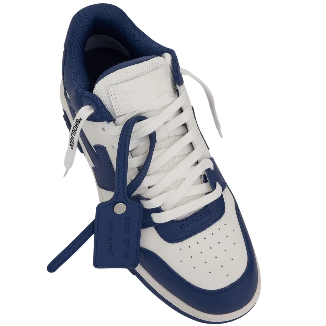 Dark Blue Off White Men's Sneakers - OMIA189F22LEA0010142.