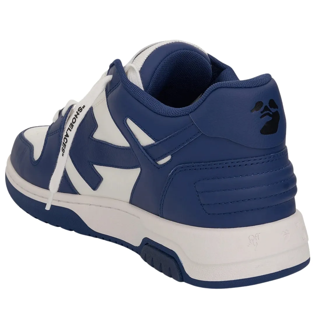 Dark Blue Off White Men's Sneakers - OMIA189F22LEA0010142.