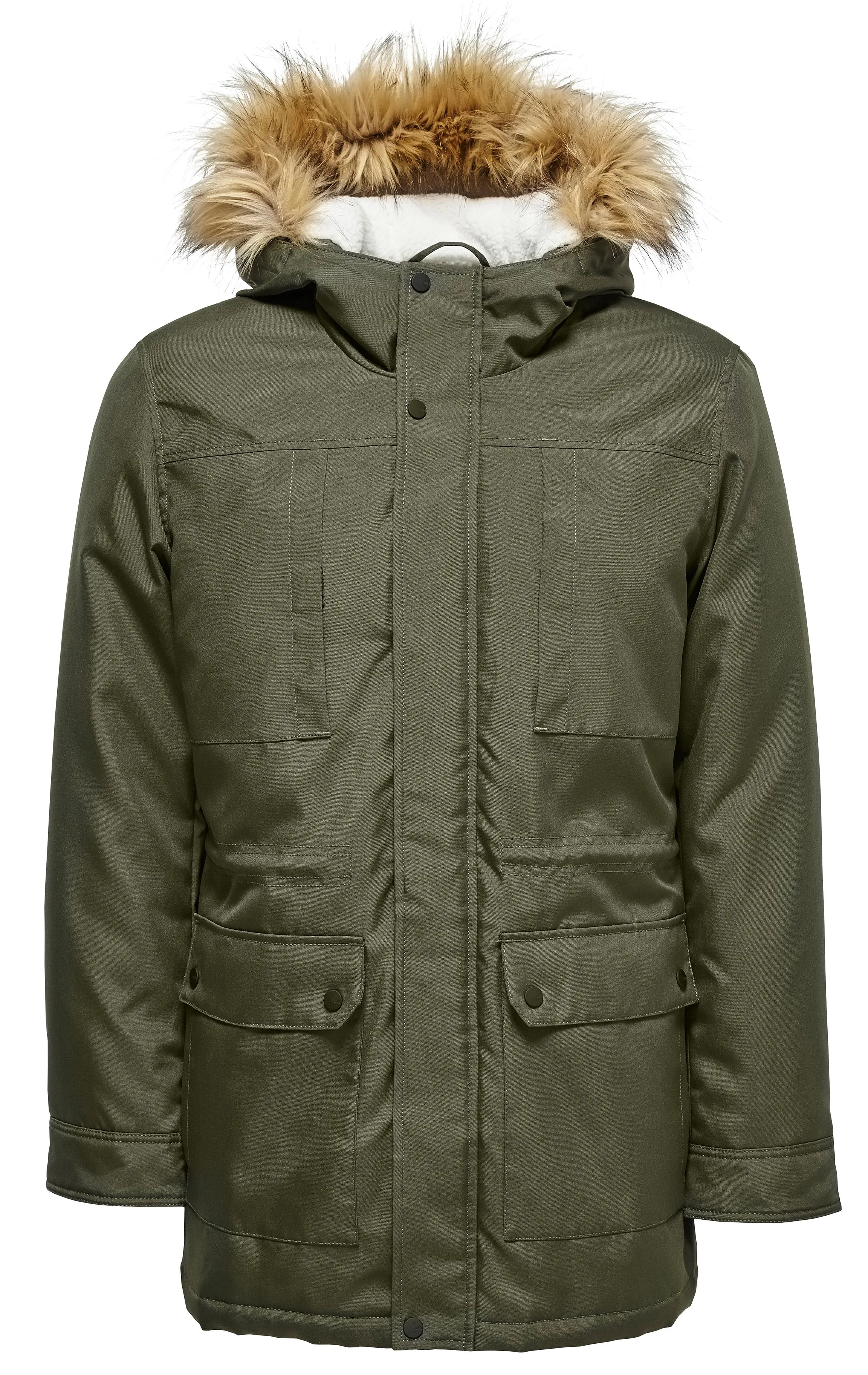 Only Sons Eskil Padded Parka Jacket Deep Depths Green