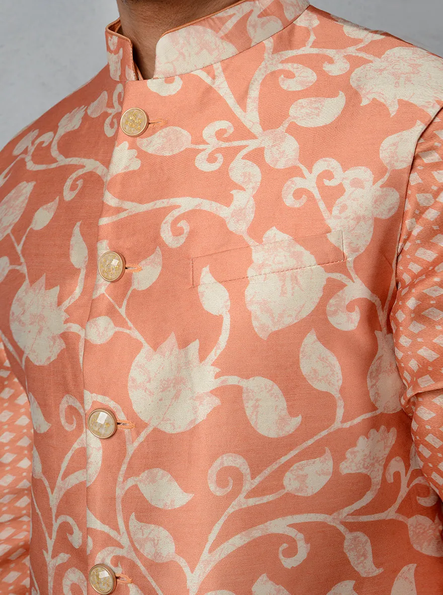 Orange Bandhgala Jacket - TULA