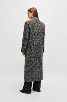 Oversize-fit coat in bouclé tweed