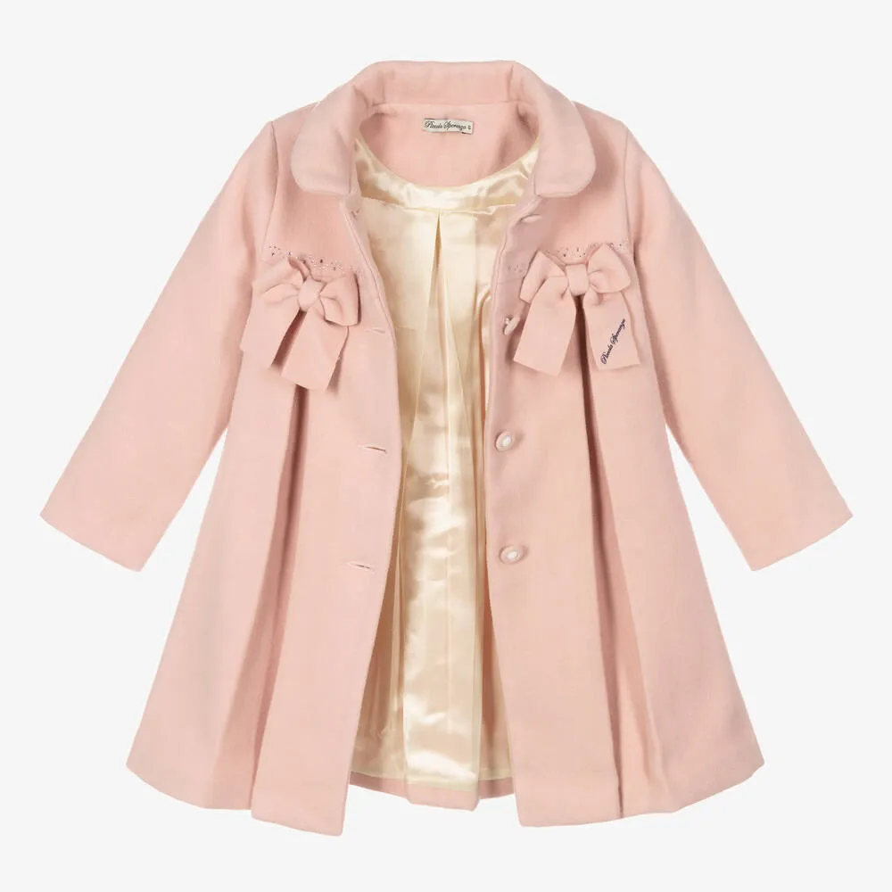 Pink Bow Coat for Girls