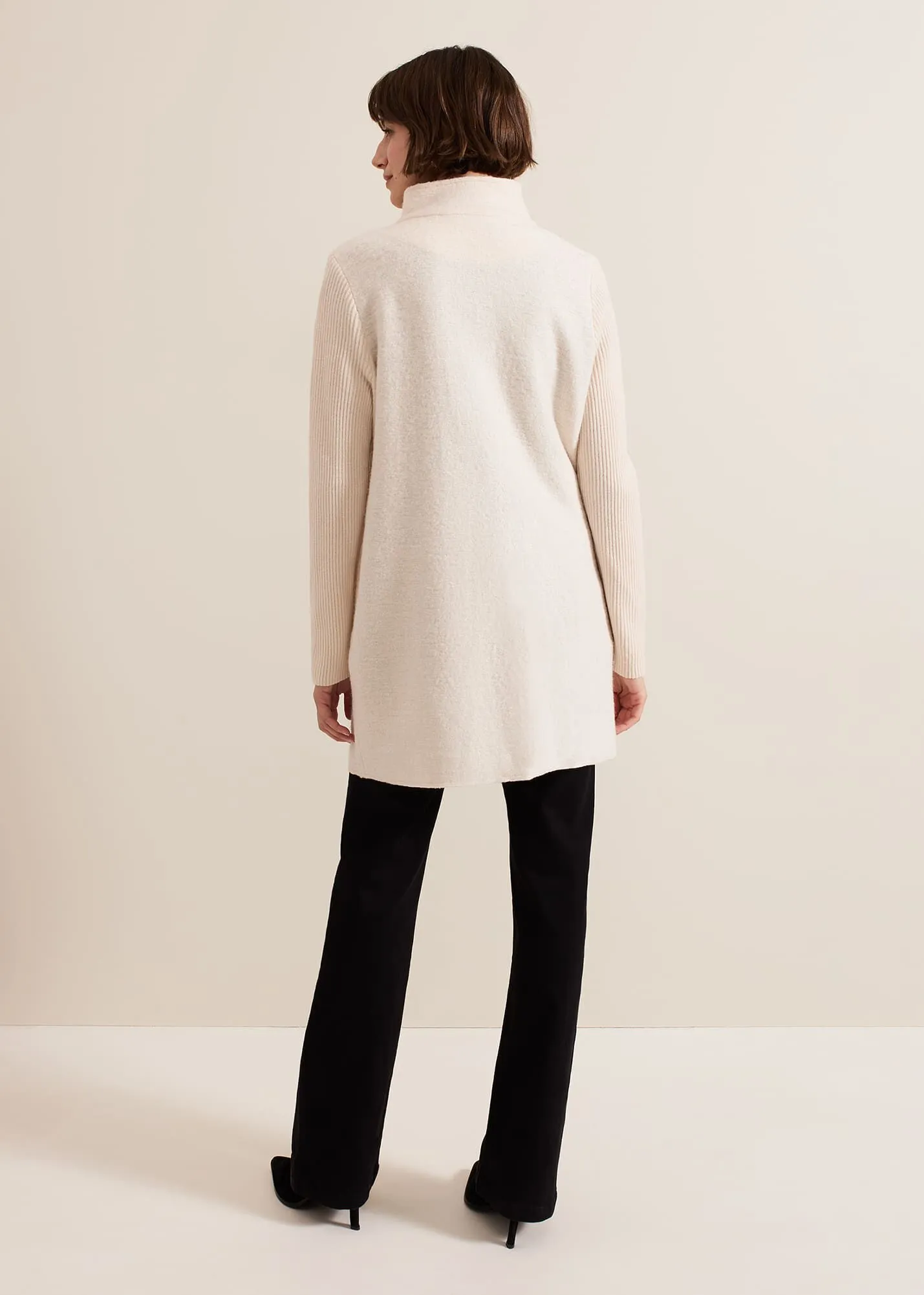 Popper Knit Coat