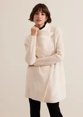 Popper Knit Coat