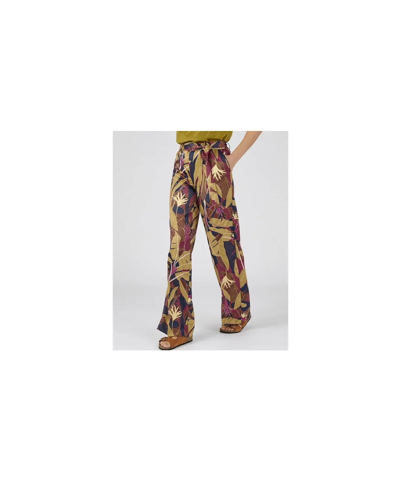 Printed Wide-leg Pants