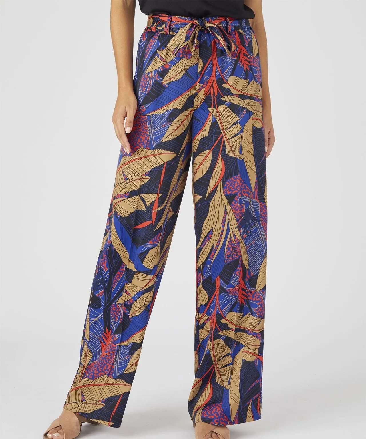 Printed Wide-leg Pants