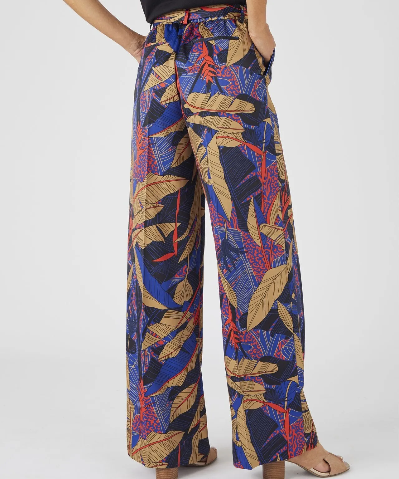 Printed Wide-leg Pants