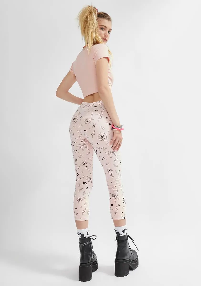 Private Text Printed Leggings