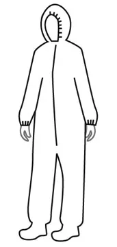 Promax Coveralls With Hood, Boots, & Elastic Wrists and Ankles (25 per case) ~ Size Medium