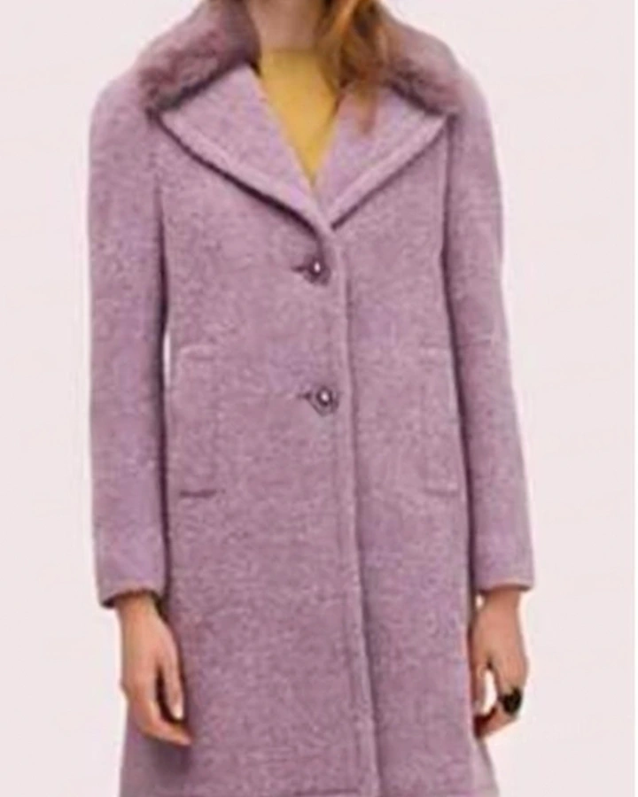 Purple Coat worn by Sarah Chalke in Firefly Lane S02