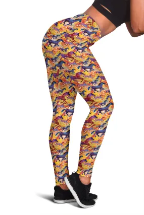 Rainbow Horse Print Leggings