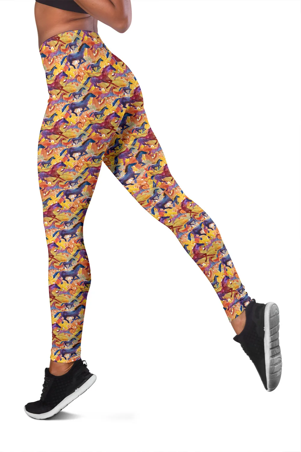 Rainbow Horse Print Leggings