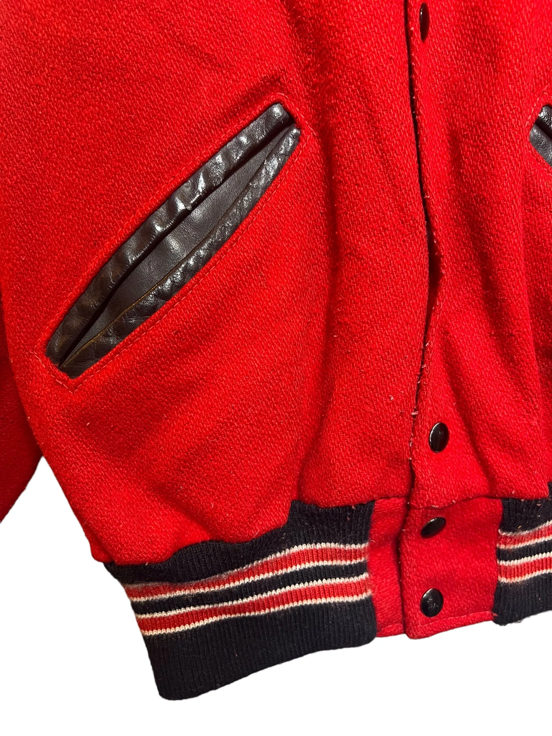 Red Men's Varsity Jacket Size L by DeLong Sportswear