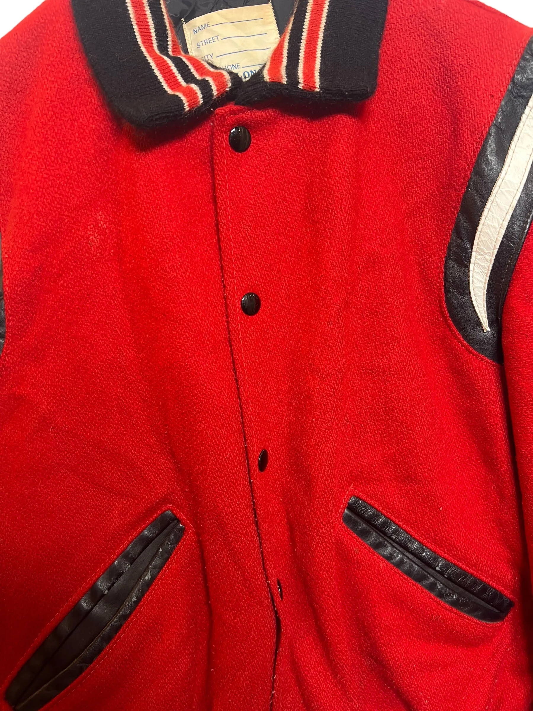 Red Men's Varsity Jacket Size L by DeLong Sportswear