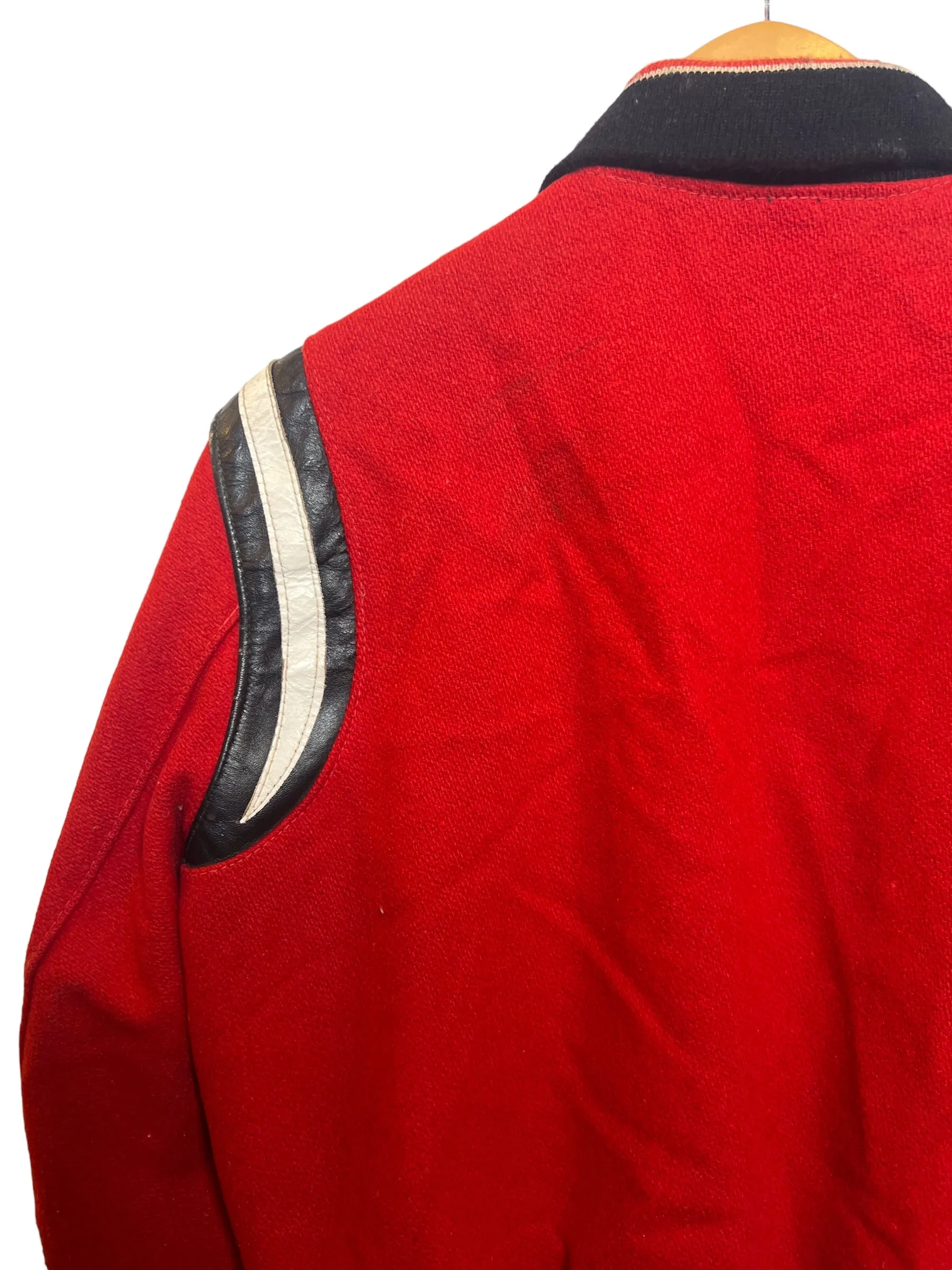 Red Men's Varsity Jacket Size L by DeLong Sportswear