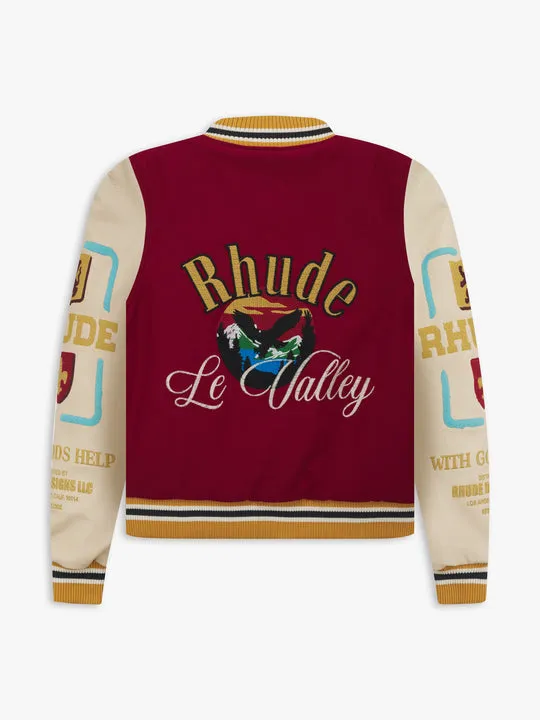 Rhude Le Valley Varsity Jacket 'RED' - Shop Now