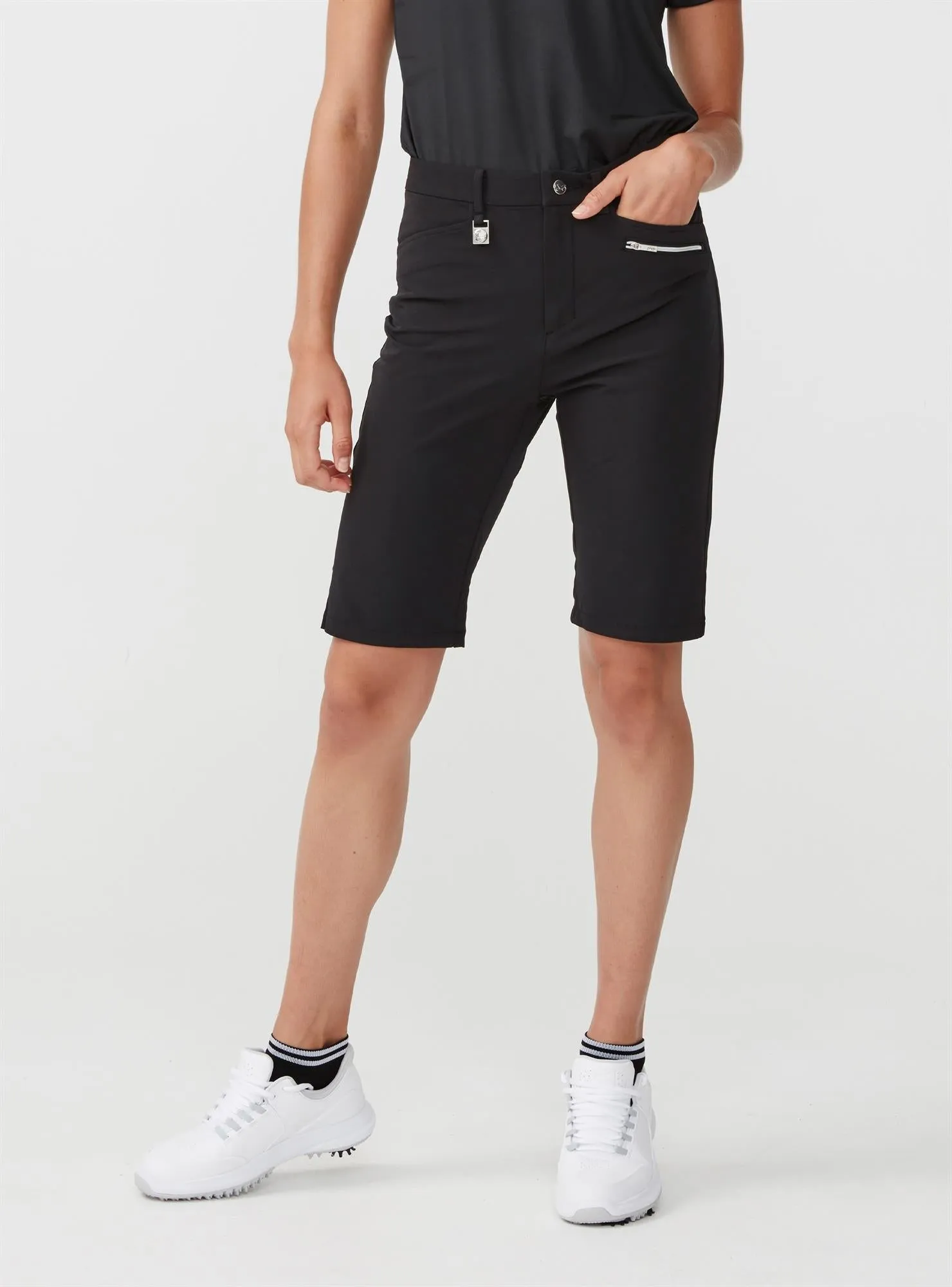 Black Rohnisch Ladies Comfort Stretch Golf Bermuda Shorts