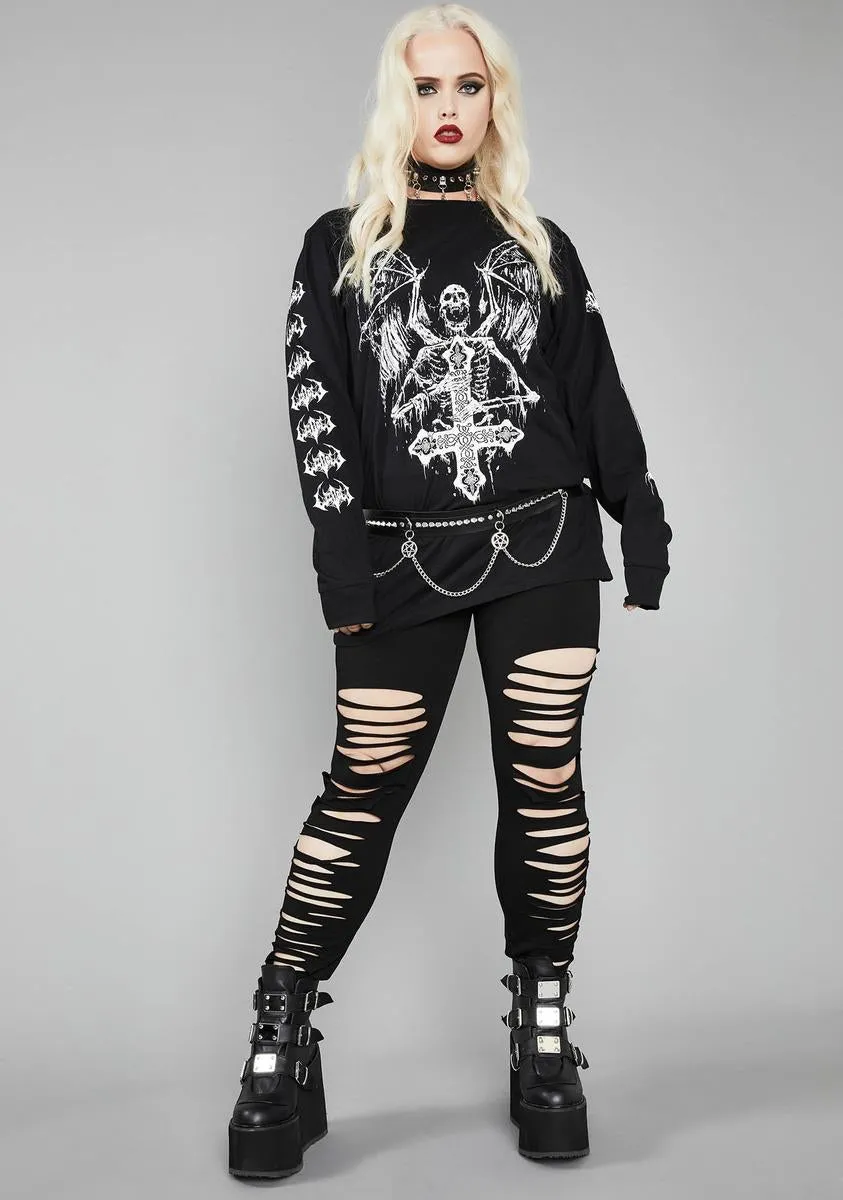 Sacred Crypt Creeper Shredded Leggings