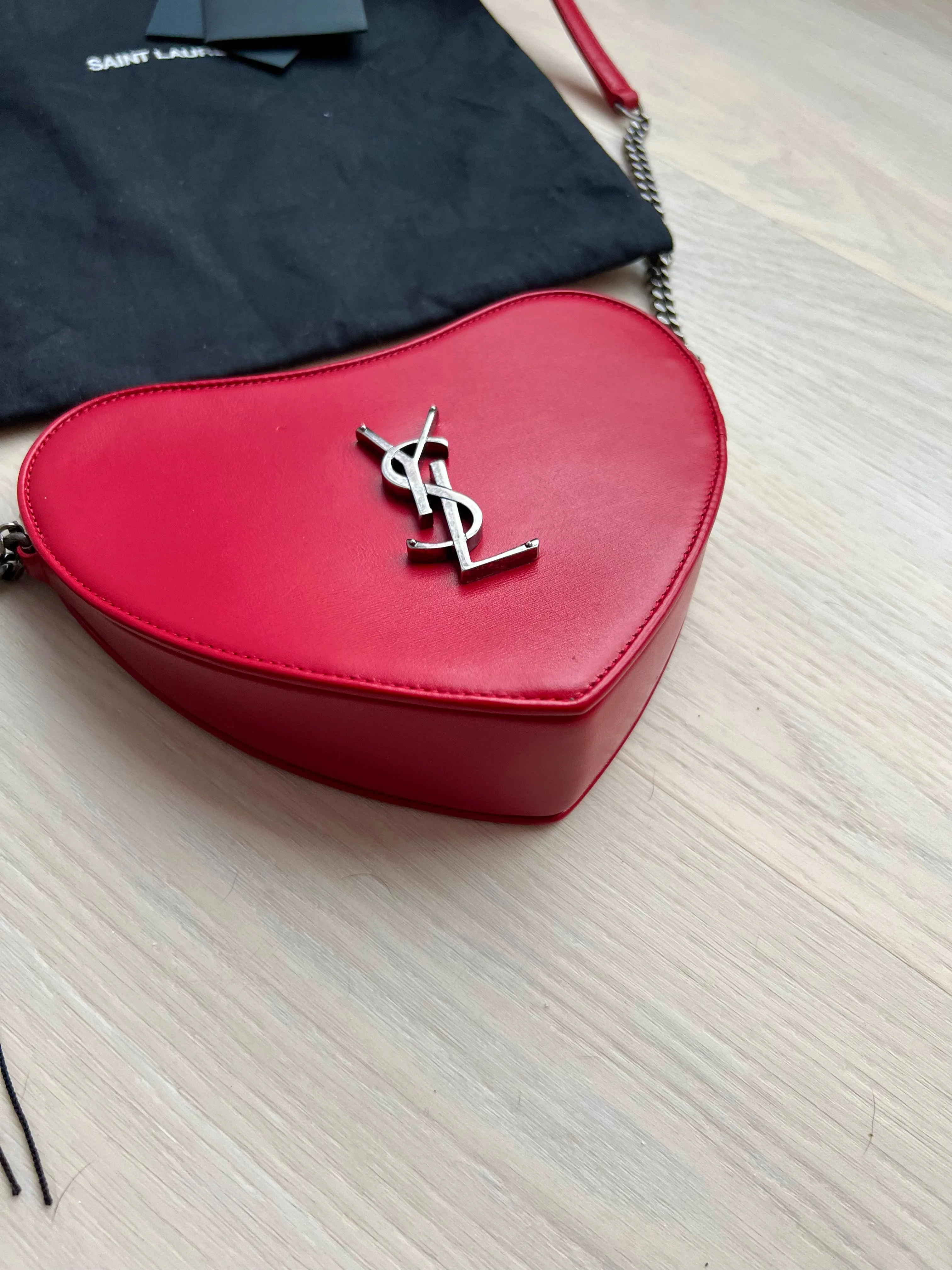 Saint Laurent Heart Tassel Handbag