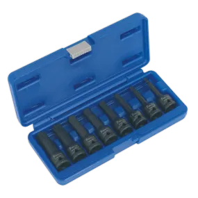 Sealey AK5604 Impact Spline Socket Bit Set 8pc 1/2"Sq Drive