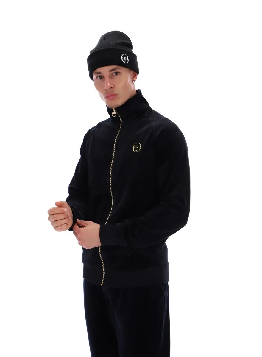 Sergio Tacchini Black Court Velour Track Jacket