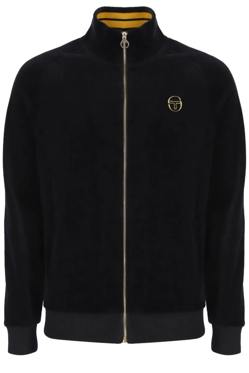 Sergio Tacchini Black Court Velour Track Jacket