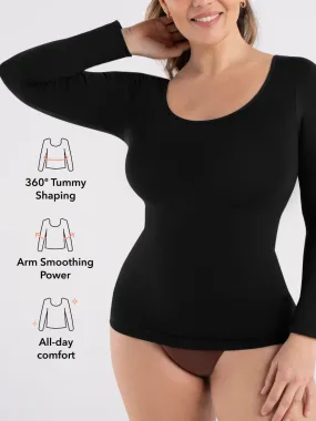 Shapermint Long Sleeve Shaping T-Shirt - All Day Comfort